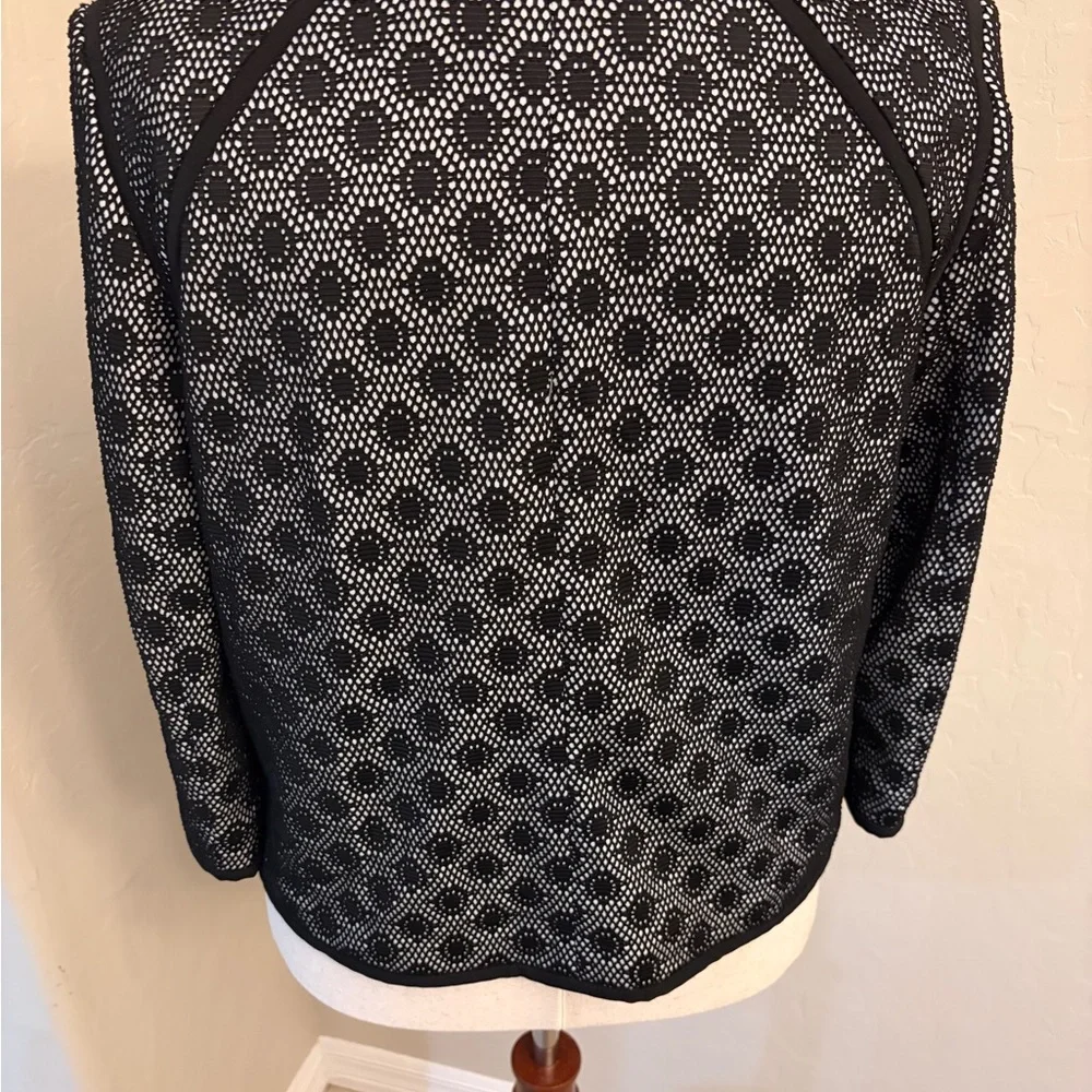 Kasper Black and White Weave Jacket - Picture 2 of 4